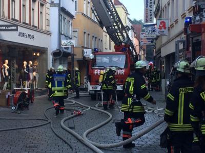 Brand eines Wohn und Geschaeftshauses in Esslingen