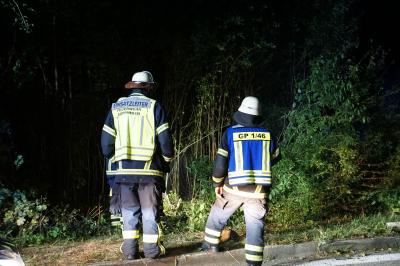 Fahrzeug kommt von Fahrbahn ab und landet im Gebuesch bei Goeppingen