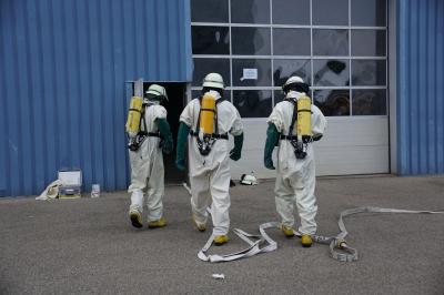 Strahlenschutzuebung der Landkreise Esslingen und Goeppingen