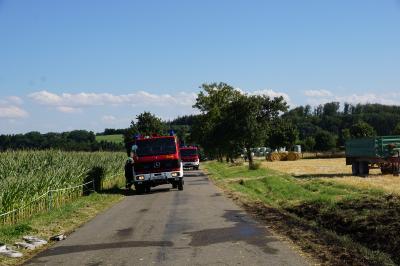 1000 Quadratmeter Feld ausgebrannt in Donzdorf