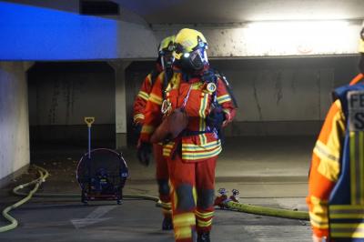 Salach - Brand in Tiefgarage 