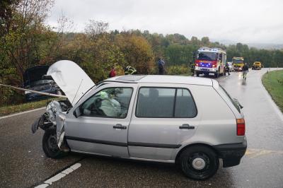 Schwerer Verkehrsunfall auf der L1217 zwischen Goeppingen und Heiningen