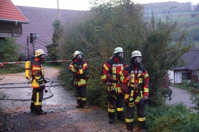 Donzdorf-Gruenbach - Brand eines Stalles 