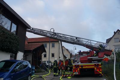 Birenbach: Schweissarbeiten loesen Vollbrand in Anbau aus
