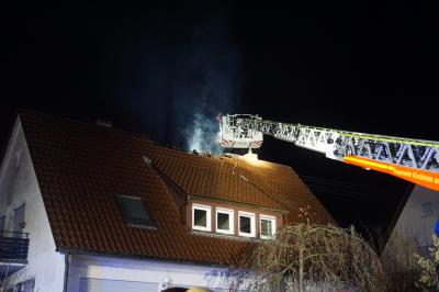 Kirchheim unter Teck: Dachstuhlbrand im Hugo-Wolf-Weg