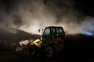 Rechberghausen: Brand auf dem Kompostplatz 