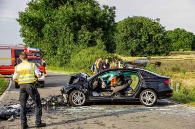 Tuerkheim: Frontalzusammenstoss auf der L1230 - Zwei schwerstverletzte