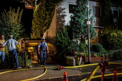 Boeblingen: Ueberhitztes Ofenrohr setzt Efeu am Haus in Brand