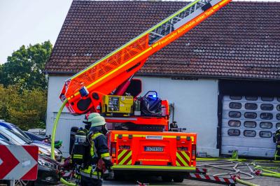 Kirchheim Teck: Wohnhaus in Vollbrand 