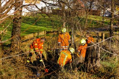 Hattenhofen: Unbekannter leert Oel in Graubach - Feuerwehr im Einsatz
