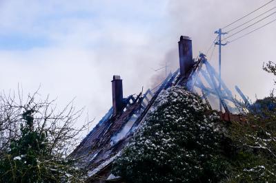 Geislingen: Fachwerkhaus geraet in Brand - Geislingen 