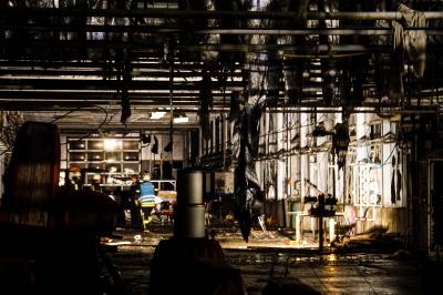 Weilheim-Teck: Brand in leerstehender Gaertnerei an der K1252 bei Nabern