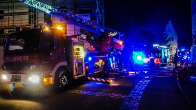 Aidlingen: Neubau faengt Feuer in Aidlingen