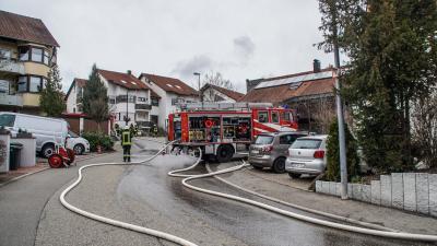Grafenau :Haus brennt voellig aus 