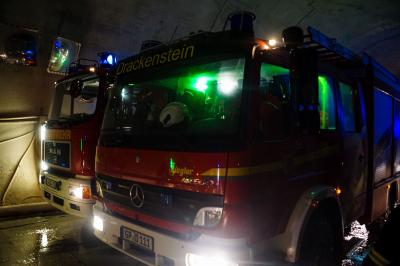 Hohenstadt: Ueber 100 Einsatzkraefte ueben den Ernstfall im S21 Tunnel Steinbuehltunnel