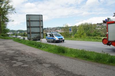 Pforzheim: Verkehrsunfall auf der B10 hoehe Pforzheim Ost - 1 Person Verletzt