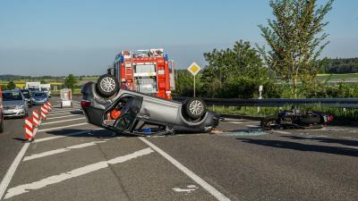Bondorf: Zwei schwer Verletzte nach Unfall mit Motorrad