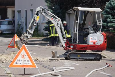 Ottenbach: Gasleitung angebaggert 