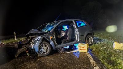 Nufringen: PKW kommt von der Strasse ab und kracht gegen einen Baum - Fahrer schwer verletzt