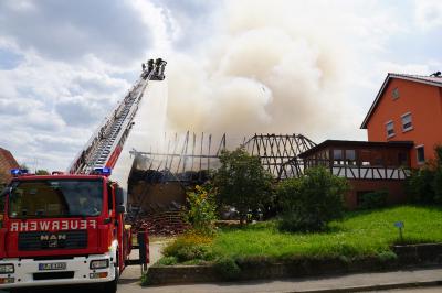 Eislingen : Brand einer Stallung - Tiere gerettet