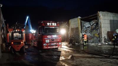 Ammerbuch:  Brand auf Recycling Betrieb