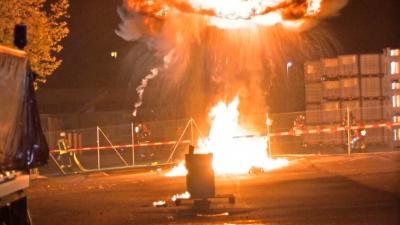 Boeblingen: Feuerwehr uebt in grossem Stil