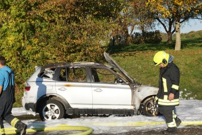 Schlat: PKW Brand im Berufsverkehr