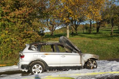 Schlat: PKW Brand im Berufsverkehr