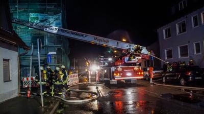 Magstadt: Brand in einem Rohbau