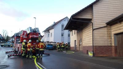 Hildrizhausen:  Feuerwehr Einsatz wegen Kaminbrand