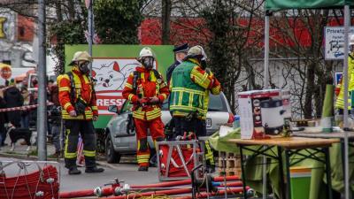 Leonberg: Brand eines Ladengeschaeftes