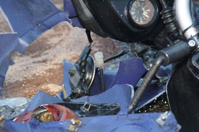 Goebrichen: schwerer Verkehrsunfall auf der K4531 zwischen Pkw und Motorrad - eine Verletzte Person