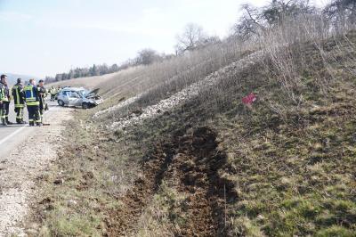 Suessen: Mit Auto ueberschlagen