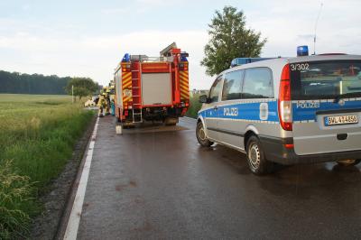 Grossglattbach: schwerer Verkehrsunfall mit zwei Pkw - mehrere Schwer Verletzte