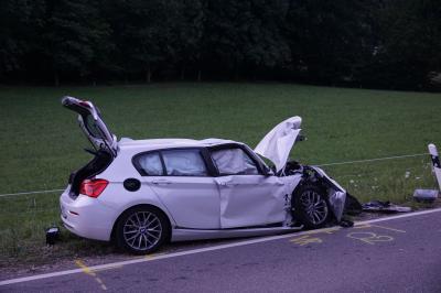 Donzdorf: Frontalcrash mit zwei verletzten auf der B466