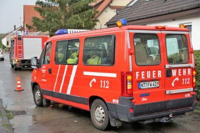 Nuertingen: Gewitter mit Starkregen sorgt fuer vollgelaufene Keller