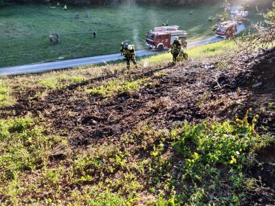 Weil im Schoenbuch: Flaechenbrand fordert die Feuerwehr 