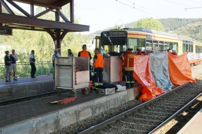 Waldbronn-Busenbach: toedl. Verkehrsunfall zwischen Pedelecfahrer und Strassenbahn
