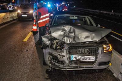 Ditzingen: Auffahrunfall im Baustellenbereich der A81 bei Ditzingen