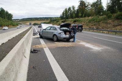 Karlsbad: Verkehrsunfall nach Aquaplaning