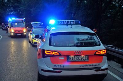 Lenningen: Motorradfahrer prallt in Leitplanke und verletzt sich dabei
