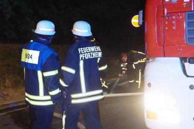 Pforzheim: An dem Rastplatz Kaempfelbach brannte eine Gartenhuette Vollstaendig ab