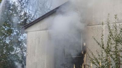 Boeblingen: Brand eines leer stehendes Gebaeude