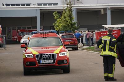 Gingen: Selbstloeschanlage loest aus - 2 lebensgefaehrlich verletzte Arbeiter