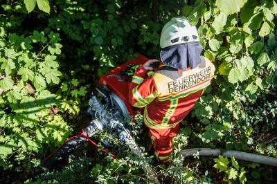 Denkendorf: Uebungsszenario â€žDachstuhl-Brand im Kinderhausâ€œ