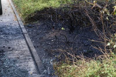 Pforzheim: Transporter Vollbrand beim Siloah Krankenhaus