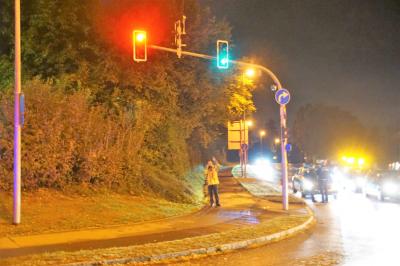 Nuertingen: Sturm dreht Ampel um