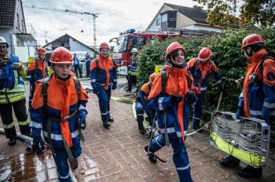 Nuertingen-Reudern: Hauptuebung der Stadtjugendfeuerwehr Nuertingen