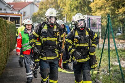 Baltmannsweiler: Hauptuebung der Feuerwehr 