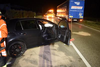 Boebingen: Grosse Suchaktion nach Unfallfahrer auf der B29 nach LKW-Crash